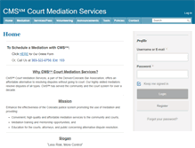 Tablet Screenshot of courtmediationservices.org